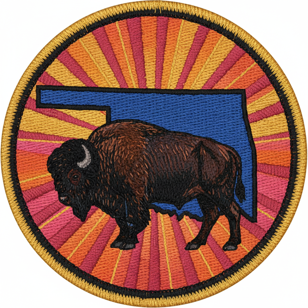 Oklahoma Buffalo Sunset Patch